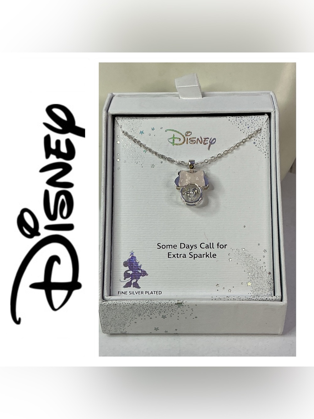 🌟🌟 Disney Silver Plated Mickey Pendant Necklace